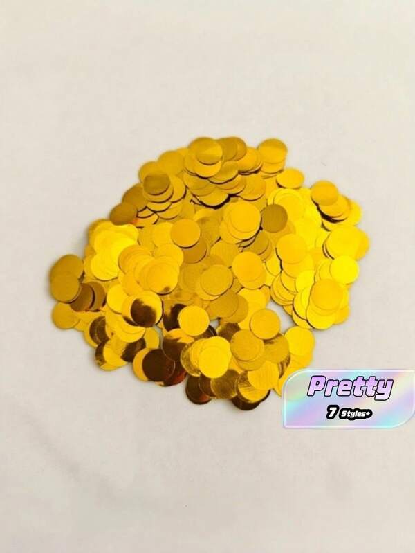 9g/45g Colorful Round Confetti, Tabletop Decoration Party Supplies, Festivals And Various Occasions To Enhance The Festive Atmosphere , Can Be Placed Inside Balloons Or Scattered In The Air To Increase Visual Effects, Wedding