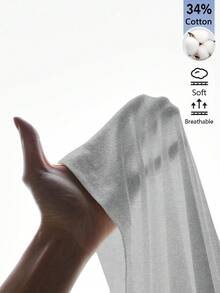 SHEIN BASICS 女款純色休閒百搭連身衣 灰色 夏季 日間居家與辦公日常外出穿搭 - 淺灰色 - 查看 7