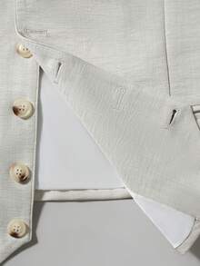 VENTUSAIL Men's Beach Wedding Linen Suit, Light Beige, Summer - Apricot - View 6