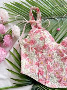 Soleia 女款花卉刺繡圖案休閒百搭日常外出細肩帶上衣 - 彩色 - 查看 3