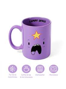 ADVENTURE TIME X SHEIN 1 buah Mug Keramik Bergambar Kartun 10,14oz/300ml, Cocok untuk Air, Susu, Jus, Kopi, Teh, BMO, JAKE, FINN, LUMPY SPACE, ADVENTURE TIME - Purple - View 3