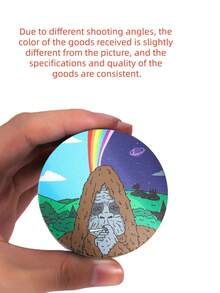 Durable Zinc Alloy 4-Layer Manual Herb Grinder, Cartoon Design Sharp Teeth Metal Grinder With Strong Magnetic Lid, Premium Smoker Accessories Rolling Kit, Compact Portable Gift For Adults Holiday Birthday - Green - View 7