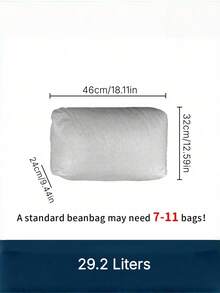 EPS Foam Bean Bag Filler, Polystyrene Beads For Bean Bag Chair, Lazy Sofa, Pet Dog Bed, DIY Crafts & Stuffed Doll Pillow Stuffing - View 4
