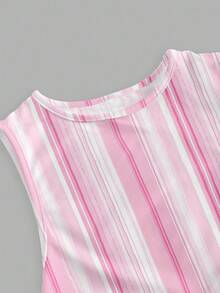 SHEIN LUNE 極簡休閒性感貼身針織緊身洋裝，適合夏季度假海灘風穿搭，海灘裝 - 彩色 - 查看 4