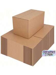 20 Pack Cardboard Box, Large Size 13x8.5x7.5, Small Size 11x6.5x6 Corrugated Cardboard Mail Packaging Box, Surprise Gift Packaging Box, Personal Small Business Packaging Box, Brown - Brown - View 1