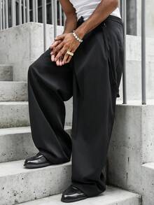 Major Grit Men's Fashion Commuter Solid Color Overalls - Black - View 7