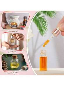 31/51/80PCS,2Ml Mini Glass Drip Bottle, Transparent Essential Oil Bottle, Small Tincture Sample Container, Travel Perfume Liquid Bottle With Cover - View 5
