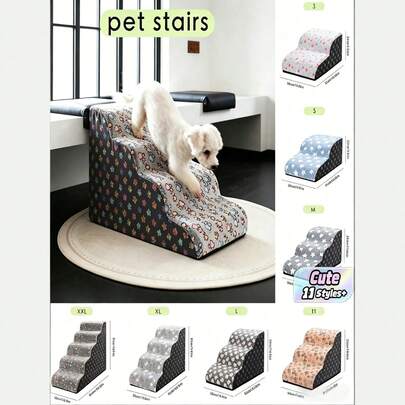 PET用階段、犬用クライミングラダー、小型犬、中型犬、大型犬がベッドで使用できる滑り止めクライミング階段、猫用ベッドサイドクライミング階段