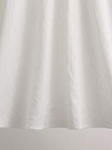 SHEIN Franclia 白色紋理提花面料飄逸A字女款洋裝，度假、夏季、婚禮、約會 - 白色 - 查看 4