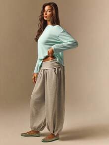 Athîral Fashion Casual Striped Loose Long Sleeve Top - Multicolor - View 6