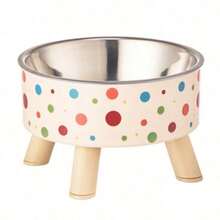 PETSIN 1个加高不锈钢宠物碗，防滑防溢，适用于猫狗 - 200ml-300ml - 查看 12