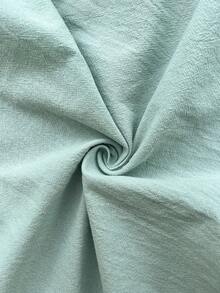 Breezaya Women's Spring/Summer New Casual Vacation Lace Trim Ruffle Sleeve Blouse - Mint Green - View 6