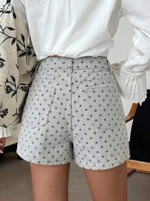 DAZY Spring/Summer Women's Casual Solid Color Washed Shorts - Light Grey - View 2