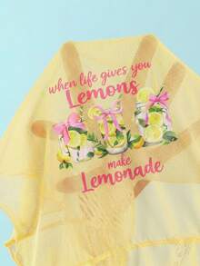 Bellisia Women's Casual Vacation Lemon Print Camisole Yellow Bikini Set Elegant Tank Top Women's Beachwear Women's Beach Bikini Summer 2026 Women's Summer Holiday, Graduation Season, Wedding Season, Back To School Season, Easter Season Party And Lunch Cute Casual Summer Camisole - Sweet, Romantic, Country Style - Yellow - View 8
