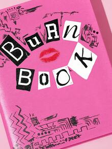 Mean Girls | SHEIN 100 Pages Pu Soft Leather Thickened Notepad, Pink Notebook - 1 Set - View 2