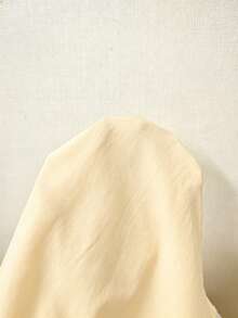 SHEIN LUNE 純棉 A 字娃娃領鈕扣休閒度假短袖女款襯衫 米白色 夏季 - 杏色 - 查看 5