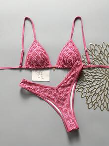 Swim Mod Bộ bikini dây mảnh in hoa ngẫu nhiên gợi cảm cho nữ, mùa hè - Nhiều màu - Xem 2