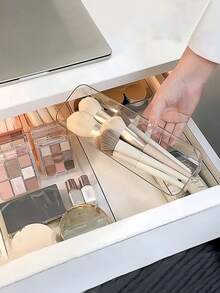9pcs Minimalist Drawer Storage Boxes, Small Items Organizer Boxes, Makeup & Cosmetic Tools Storage Boxes, Drawer Organizers - Clear - View 4