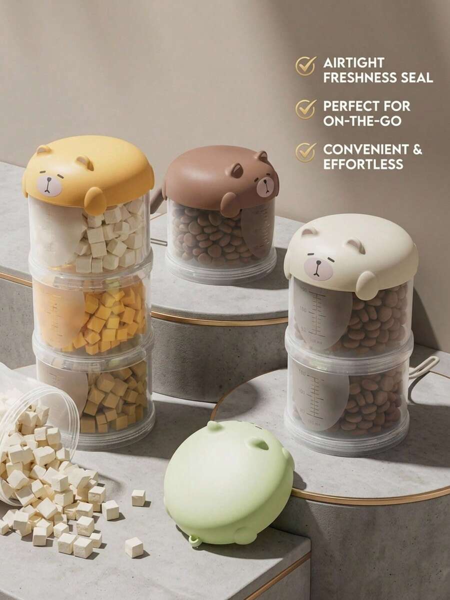 PETSIN 便携式宠物零食储存容器,室内外均可使用,透明,带清晰刻度,防漏,易于清洁,适用于猫狗 - 150ml-450ml - 查看 1