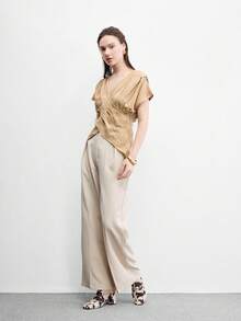 CUCCOO BIZCHIC 鈕扣牛紋女款高跟粗跟穆勒鞋通勤風 - 奶牛 - 查看 3