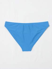 Swim Basics Women's Summer Beach Solid Color Casual Bikini Bottoms - Breezy Blue - View 2