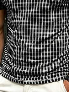 Manfinity Dauomo Men's Polo Shirt, Plaid/Striped/Printed Pattern, Business/Casual Commuter Style, Suitable For Outdoor Wear - Multicolor - View 4