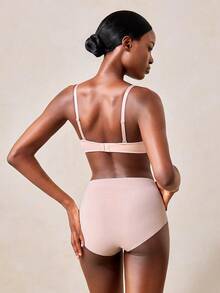 Veilyse Enhancing Lift T-Shirt Bra: Provides Lifting And Shaping Effect, With Convertible Criss-Cross Straps And Smooth Fabric - Creates A Fuller, Rounder Bust Shape For All-Day Comfort. Suitable For Daily Wear, Formal Occasions, And Casual Outfits, An Ideal Choice For Those Seeking Reliable And Slimming Intimate Apparel! - Dusty Pink - View 2