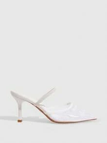 CUCCOO SZL Women's Fashion Elegant Embroidered Pointed Toe Mesh High Heel Pumps Spring Shoes - Chantilly - View 3