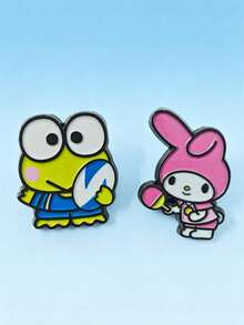 HELLO KITTY AND FRIENDS | POKOJA LAND 2件組可愛運動卡通角色金屬徽章套組，適用於衣物與配件，男女皆宜 - 2pcs - 查看 11