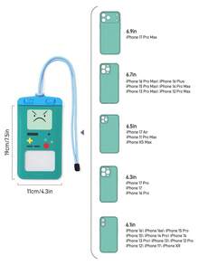 ADVENTURE TIME X SHEIN 1款卡通图案印花防水触屏透明水上运动手机包，适用于漂流、沙滩、游泳、划船、皮划艇、徒步旅行，可保护手机、相机、现金、护照、文件免受水、沙、雪、灰尘的侵害，图案为欢乐熊和分享熊。 - 綠色 - 查看 8