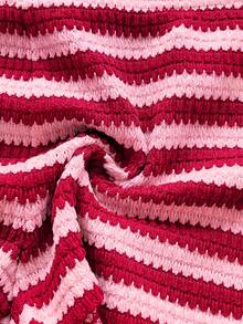 Soleia Spring/Summer New Back To  Tropical Red & White Striped Spaghetti Strap Strap Women's 2-Piece Set No Chest Padding - Hot Pink - View 6