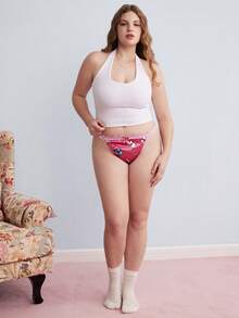 Elorette Pakaian Dalam Babydoll Satin Fuchsia Ukuran Plus Warna Pink Terang, Motif Kupu-kupu Kawaii, Patchwork Renda, Dekorasi Rhinestone Mengkilap - Hot Pink - View 6