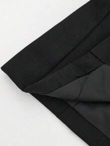 MENRIVO Men Casual Solid Color Formal Blazer, Autumn Formal, Ceremony - Black - View 7