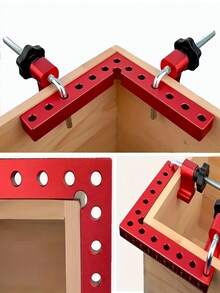 Set Of 3 Positioning Squares 140mm 90 Degree Aluminum Alloy Right Angle Clamps Corner Fixing Tool For Woodworking Projects - multicolor - View 4