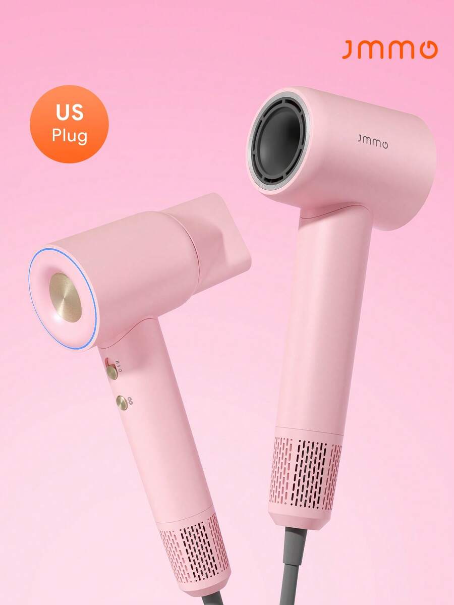 JMMO Pengering Rambut Kecepatan Tinggi dengan Steker AS, Pengering Rambut Ion Negatif dengan Diffuser Magnetik, Pengering Rambut Cepat Kering dengan Suara Rendah untuk Penggunaan di Rumah dan Perjalanan - Steker Tipe AS A (110-127V) - View 1