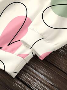 Mellowie Sudadera casual de mujer con estampado floral colorido, cuello redondo y ajuste holgado, adecuada para otoño/invierno - Multicolor - Ver 4