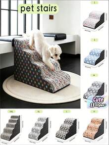 Pet Stairs, Dog Climbing Ladder, Anti-Slip Climbing Stairs For Small, Medium, And Large Dogs To Use On Beds, Cat Bedside Climbing Stairs - Multicolor - View 1