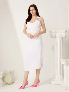 CUCCOO CHICEST 女款尖頭細高跟鞋 優雅極簡純色高階套腳尖頭鞋 優雅女鞋 婚禮鞋 夏季鞋 新娘鞋 - 梅紅 - 查看 3