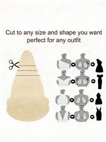 Disposable Non-Woven Breast Petals, Gourd Shape Self Adhesive Invisible Nipple Covers, Black Strapless Comfort Skin Friendly Anti-Protrusion Anti Sag Breast Pads For Women - multicolor - View 8