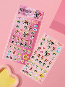 THE POWERPUFF GIRLS X SHEIN Stiker Grafiti Lucu, Cocok Untuk Dekorasi Buku Catatan, Casing Ponsel, Koper, Dll. - MultiWarna - View 1