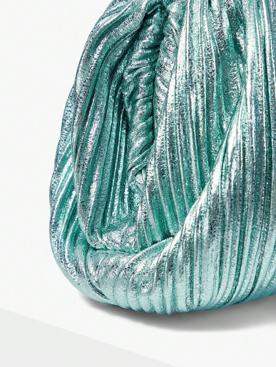 WOMEN'S FASHION LIGHT BLUE CLUTCH BAG, EXQUISITE AND ELEGANT PLEATED DINNER BAG, DAILY, COMMUTING, PARTY, FESTIVAL, WEDDING, DRESS MATCHING