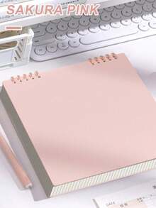 1pc High-Quality Notebook, 60 Sheets/120 Pages Vintage Square Grid Flip Notebook, Detachable Grid Paper Memo Pad - multicolor - View 28