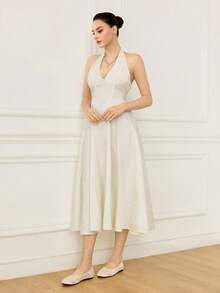 CUCCOO HITCHD Branches And Leaves Embroidered Round Toe Flats, Gentle Mesh Yarn Low Vamp Shoes, Commuting Dating Breathable Women's Shoes - Apricot - View 3