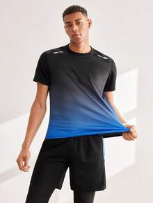 Driftmere 3pcs/Set Men's Outdoor Sports Running Basketball Football Jersey, Quick-Dry Breathable Fitness Suit Gym Workout - Blue - View 4