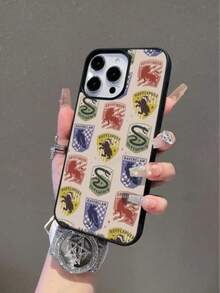 HARRY POTTER X SHEIN 時尚品牌 Harry Potter 四大學院徽章軟手機殼，防震防摔保護套，適用於 iPhone 13/14/15/15Pro/16/16Pro/17Pro，粉絲禮物 - 彩色 - 查看 6