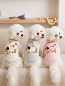 PETSIN 1PC Summer Thin Wearable Pet Vest With Leash Hole, Anti Shedding Clothes For Cats Dachshund - Multicolor - View 3