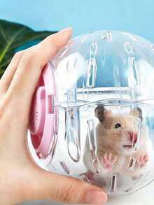 18cm Transparent Breathable Hamster Running Exercise Ball, Easy Clean Stress Relief Toy For Dwarf Hamsters, Gerbils & Small Pets - Multicolor - View 5