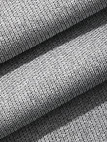 Livesso Women's Slim Fit Mid-Length Woven Pattern Dense Hem Skirt Loungewear Bottom Pajamas - Grey - View 7