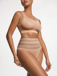 SHAPORA Conjunto De Corsé Moldeador De Cuerpo Transpirable Para Mujer - Albaricoque - View 6