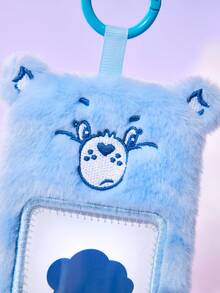 SHEIN X Care Bears 1 Túi đựng thẻ hình gấu xanh dễ thương, hình tai 3D, thích hợp để đựng các loại thẻ nhỏ như thẻ sinh viên, thẻ công ty, thẻ học sinh, thẻ giao thông, v.v., thiết kế cửa sổ PVC trong suốt, có thể treo lên túi xách. - Mã trung bình - Xem 8